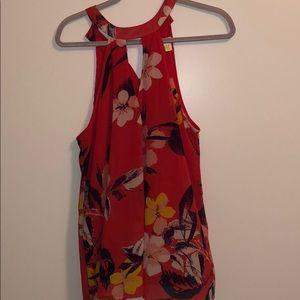 Orange Flower Tank Top